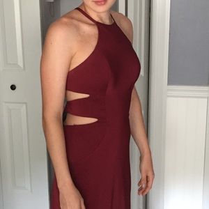 La Femme burgundy gown